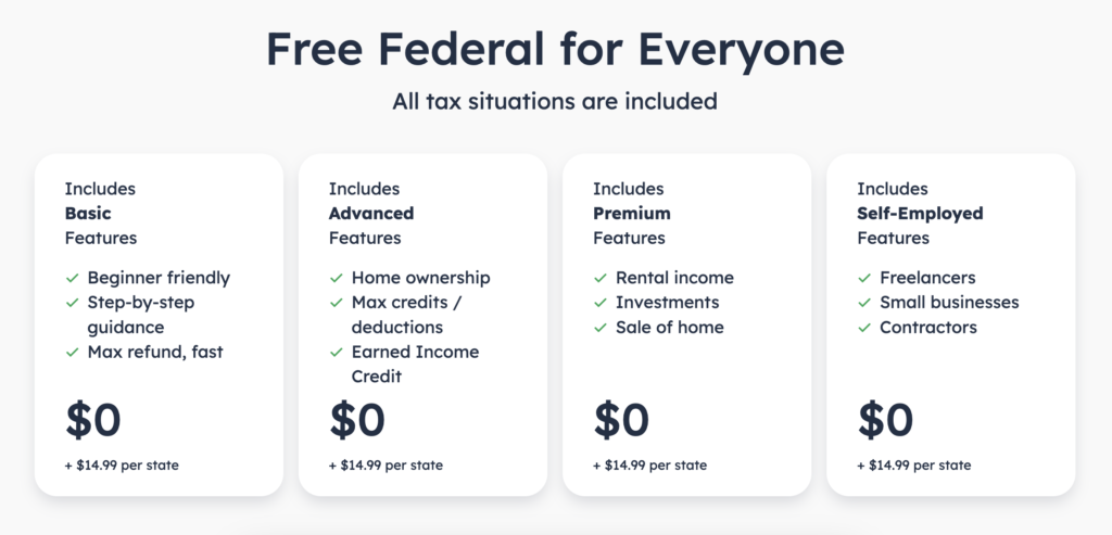 How much does FreeTaxUSA charge