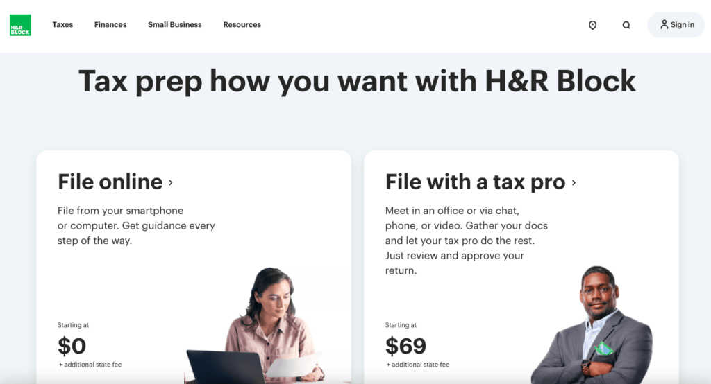 H&R Tax Prep software